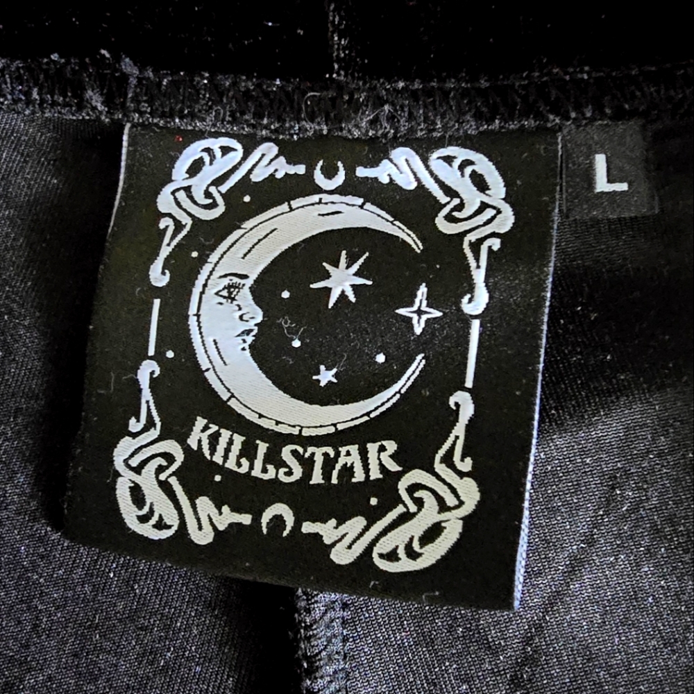 Women's Killstar Velvet Mega Flare Pants - Sz Lg - Picture 2 of 2